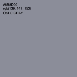 #8B8D99 - Oslo Gray Color Image